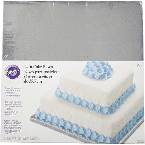 Cake Base Silver-14&quot; Square