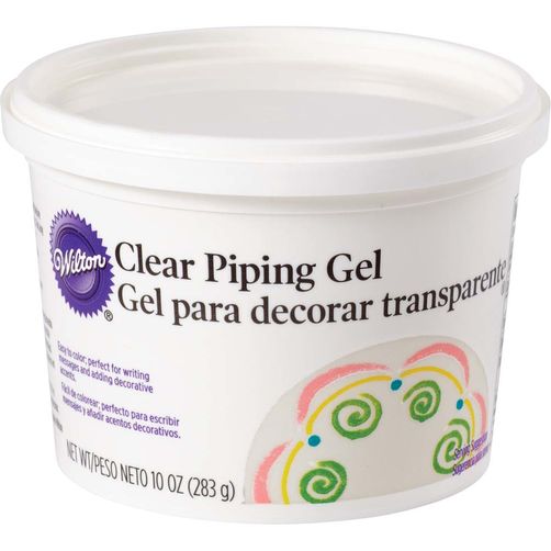 Clear Piping Gel, Edible Adhesive for Fondant and Gum Paste Decorations, 10  oz. - Wilton