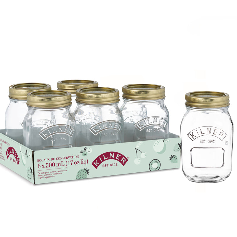 Kilner Screw-top Preserve Jars-6 pack 500 ml