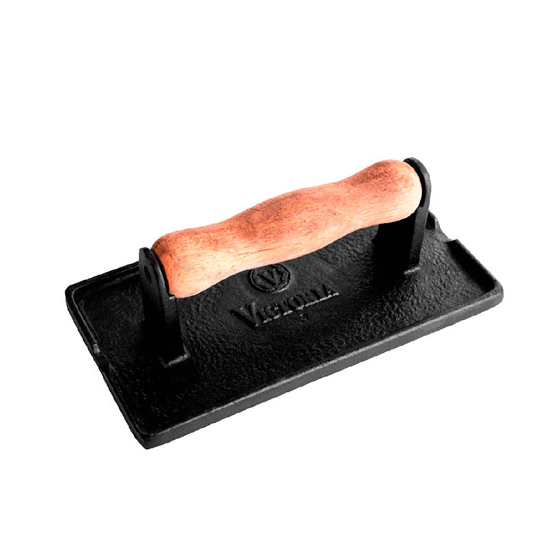 VICTORIA Cast Iron Meat &amp; Bacon Press