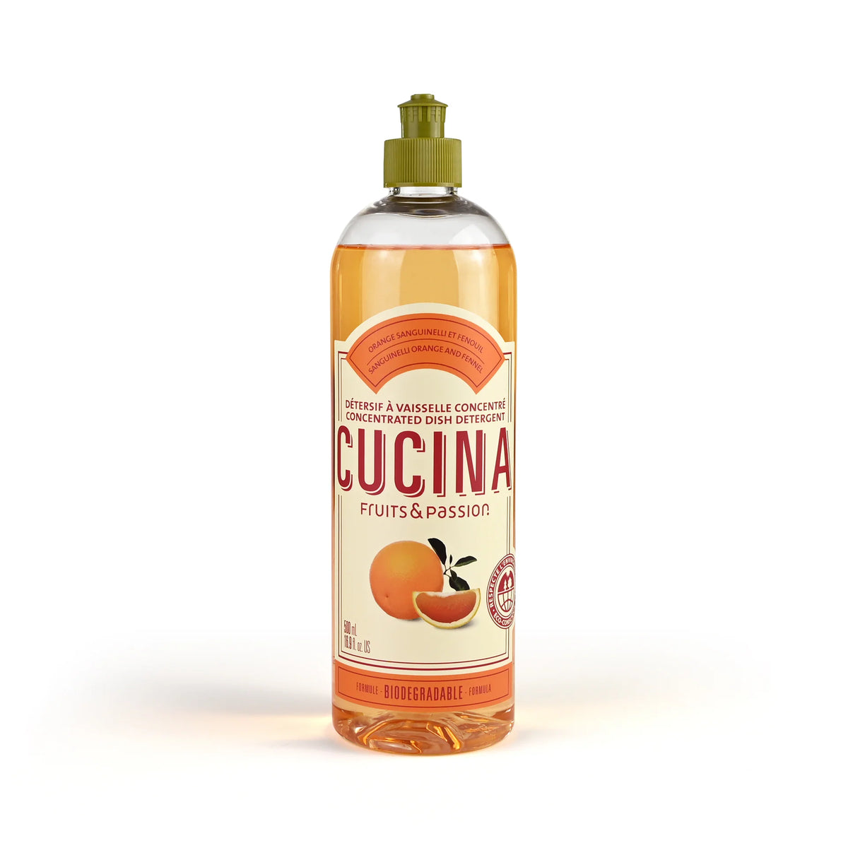 Cucina Sanguinelli Orange and Fennel  Dish Detergent - 500 ml