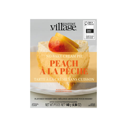 Gourmet Village No Bake Peach Cream Pie
