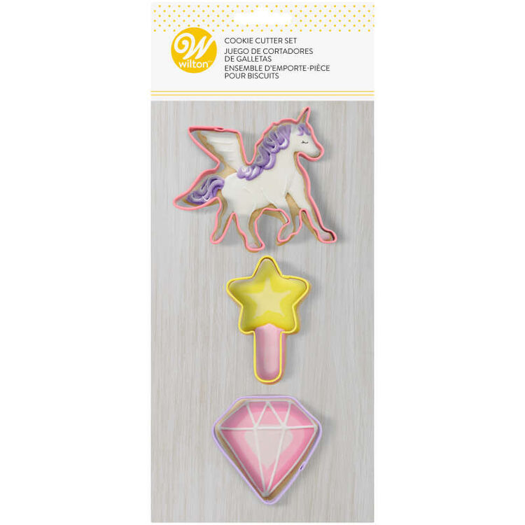 Cookie Cutters-Unicorn, Magic Wand and Diamond Set