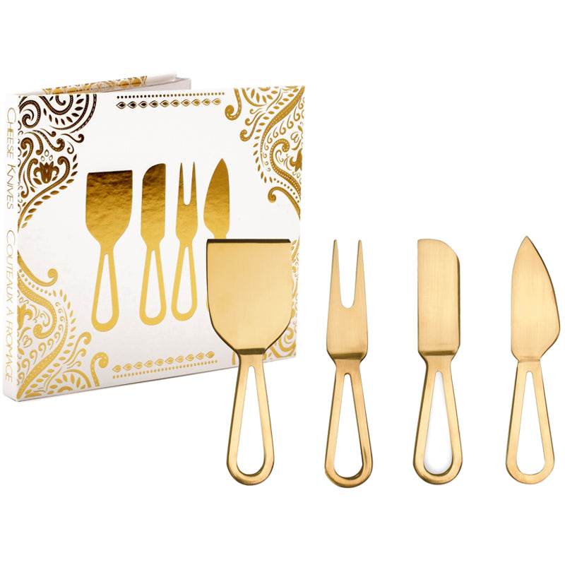 Cheese Knife Set - 4 pc Gold