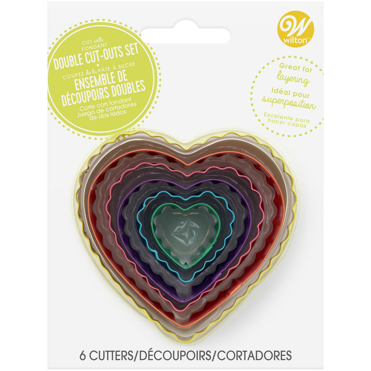 Double Cut-Outs Set-Hearts Colored