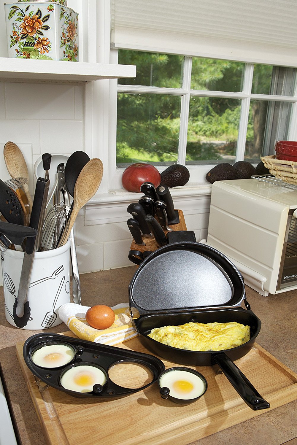 Omelette Pan with Egg Poacher Set