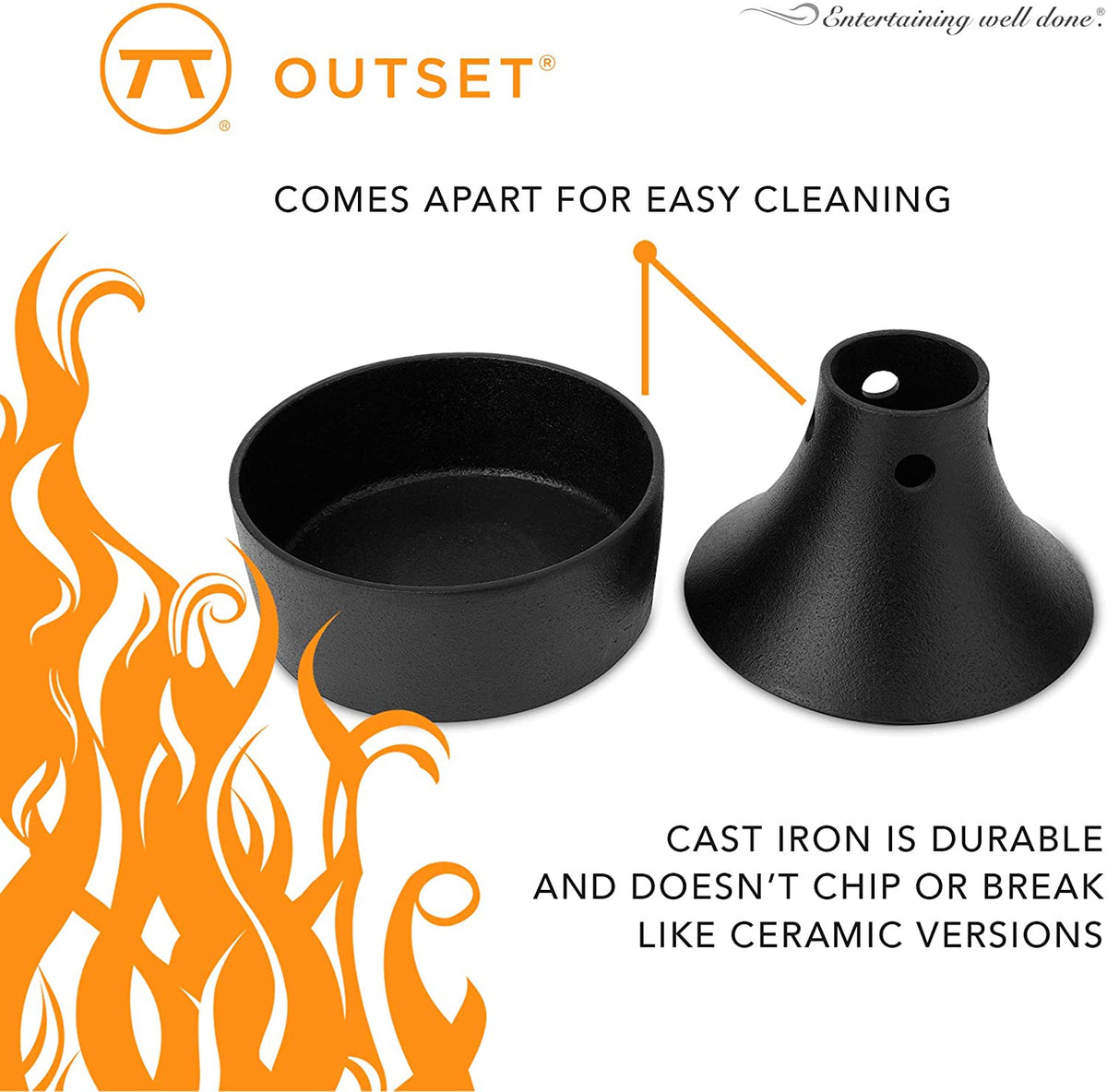 Outset Cast Iron Beer Can Chicken Roaster