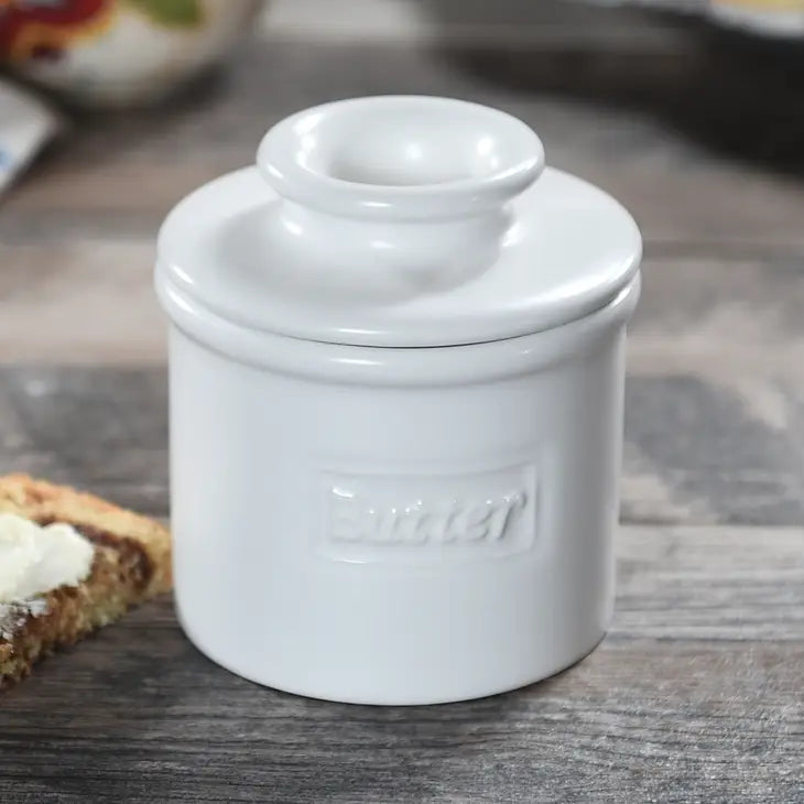 Butter Bell Crock - Cafe Collection White Matte