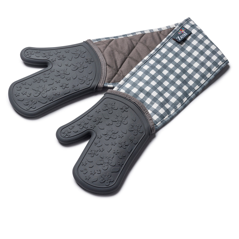 Steam Stop™ Waterproof Gingham Double Oven Gloves