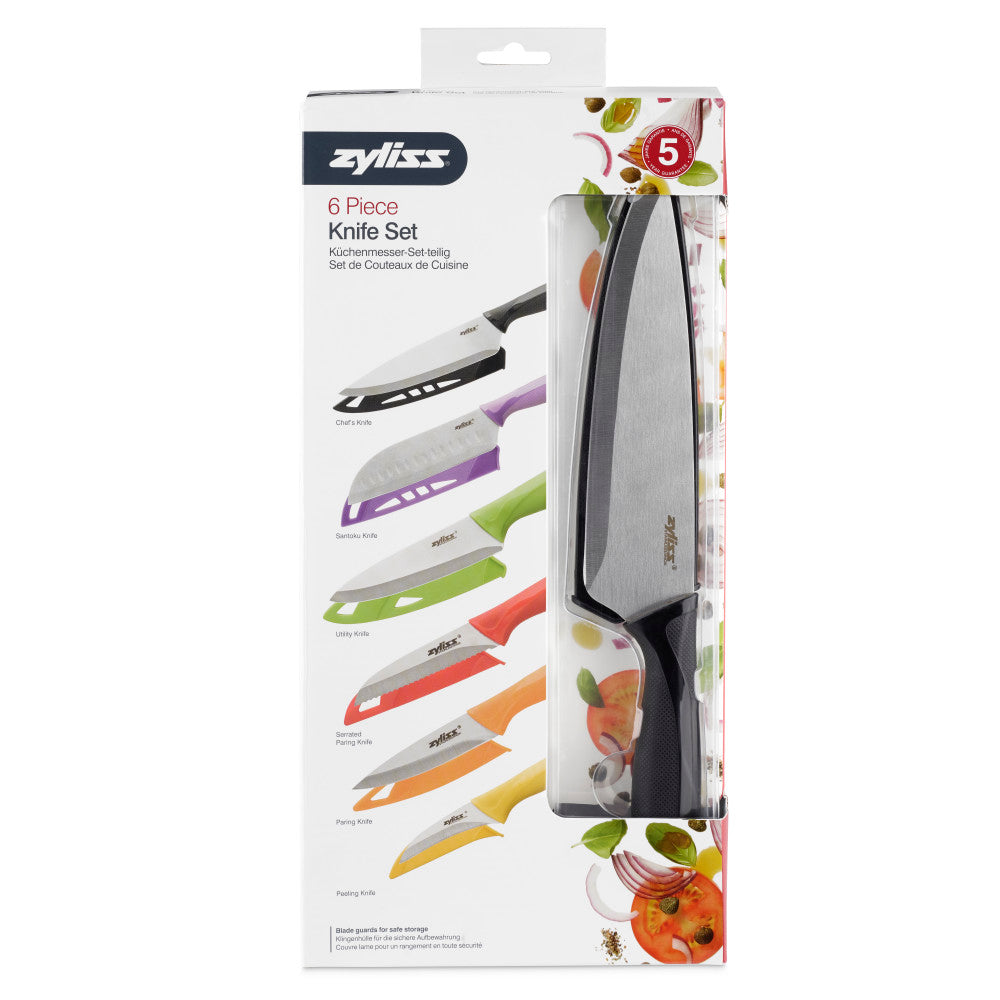 Knife Set - Stainless Steel - 6 pc