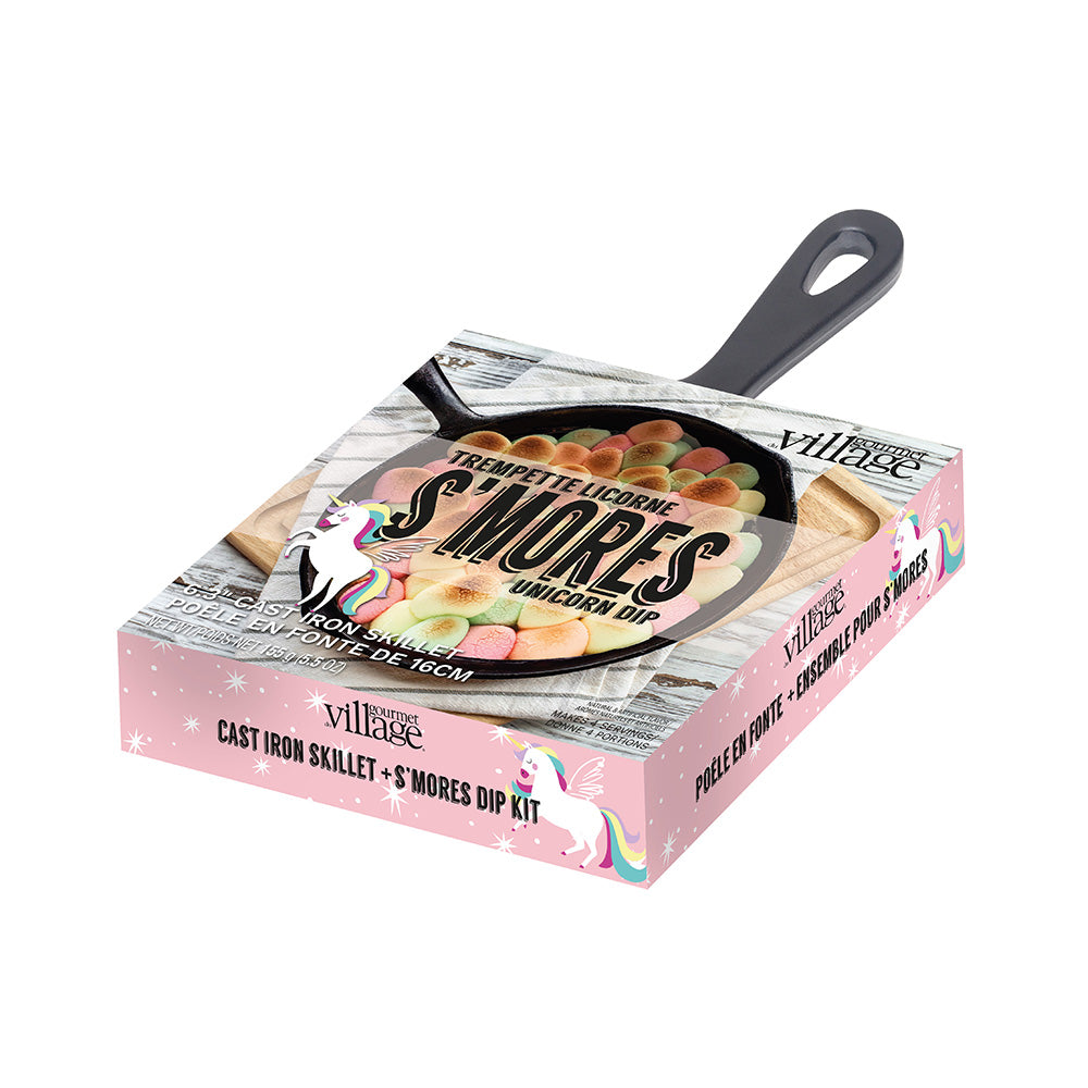 Gourmet Village Dip Kit- Smores Unicorn - Cast Iron - Gifts and