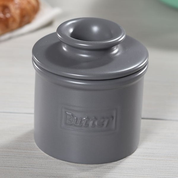 Butter Bell Crock - Cafe Collection Steel Gray
