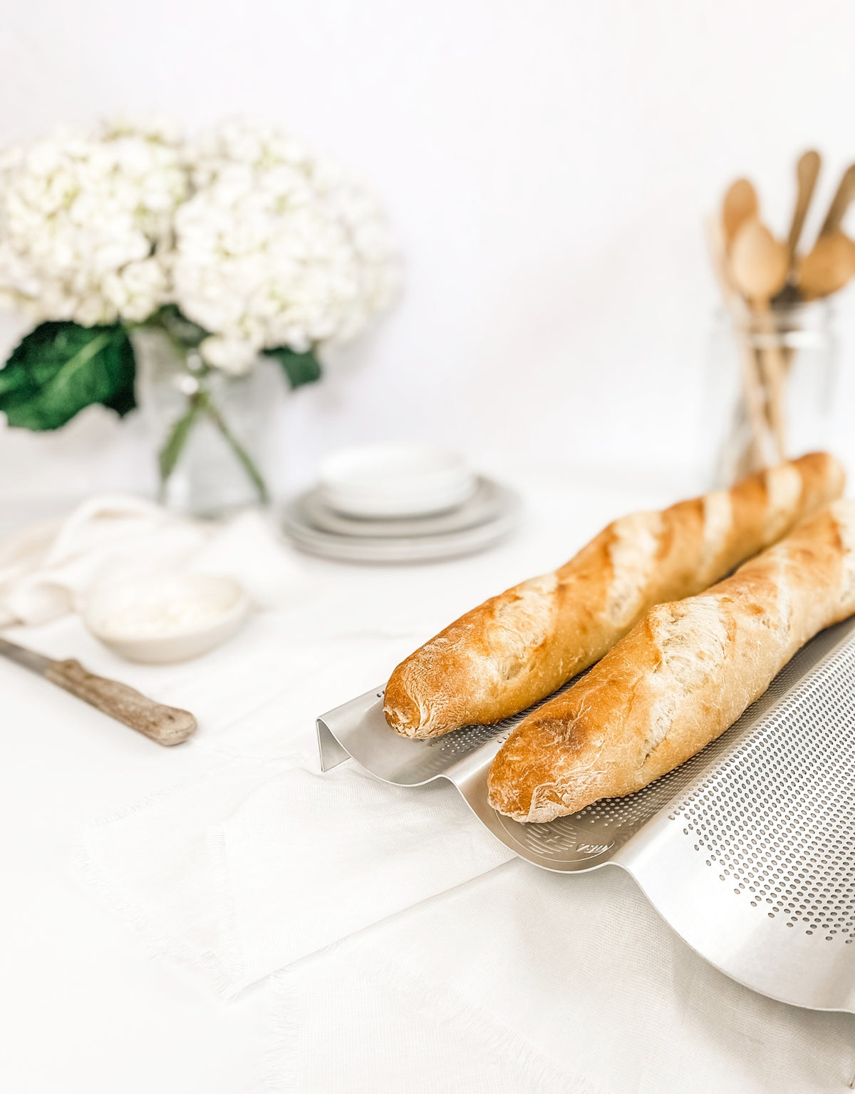 French Baguette Pan-3 loaves