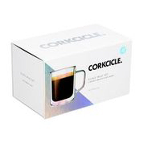 CORKCICLE - Glass Mug Prism - 12 oz - set of 2